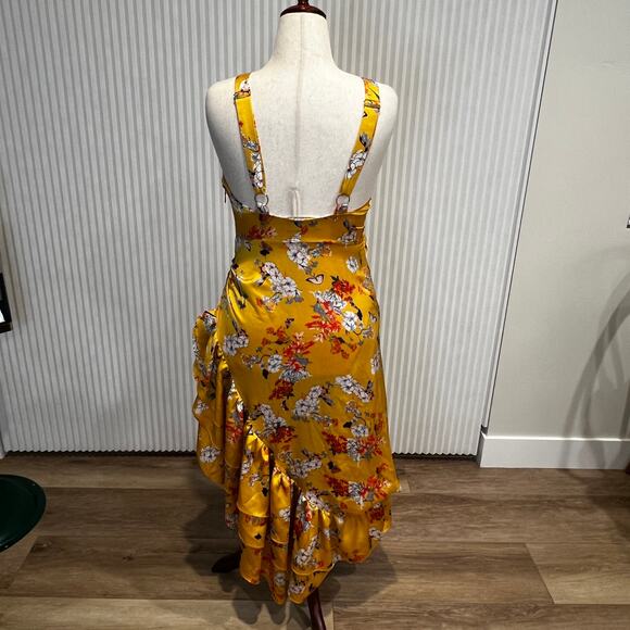 BRONX AND BANCO Women's Narciss Midi Dress Size L In Yellow - Picture 5 of 10